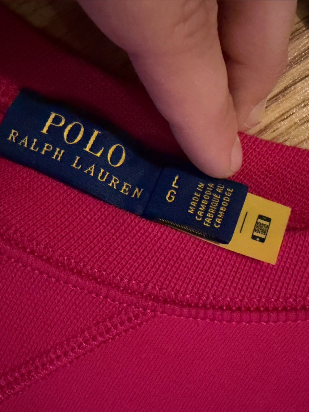 Ralph Lauren Pink Crewneck Sweatshirt Size Large L Pullover Classic - Picture 3 of 10